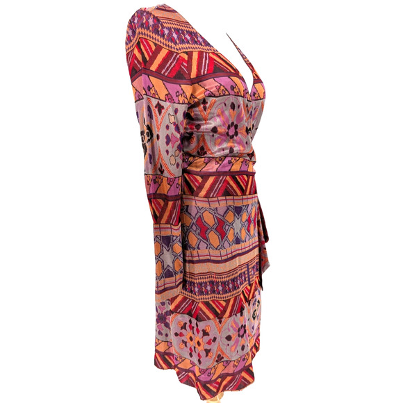 Rare VTG Y2K Diane Von Furstenberg Greo Maximalist Avant Garde Wrap Dress 10 - Picture 7 of 13